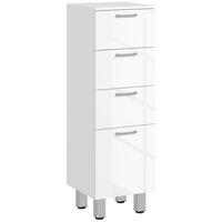 BADEZIMMERSCHRANK Weiß 30/30/93 cm - Weiß, Holzwerkstoff (30/93/30cm) - PANGIVO