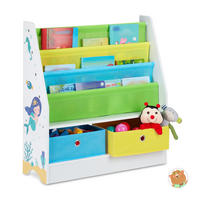 KINDERREGAL - Multicolor, Holzwerkstoff/Kunststoff (71/74/23cm) - Relaxdays