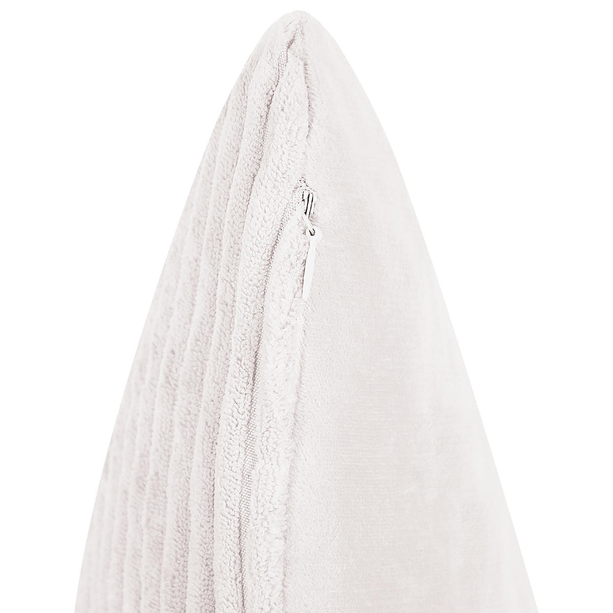 DEKOKISSEN CORD 2er-Set Cremeweiß 43/43 cm Millet - Ecru, Textil (43/43cm) - Beliani