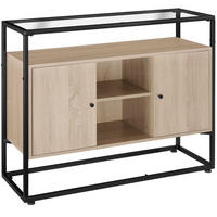 SIDEBOARD Oldham,100 x 38 x 80,5 cm,Industrial Holz hell, Eiche Sonoma - Naturfarben, Holzwerkstoff (38/80.5/100cm) - tectake