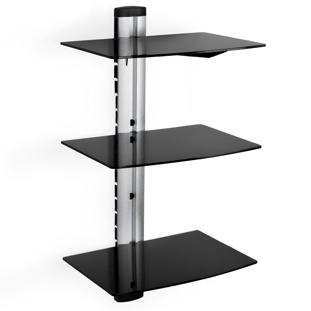 WANDREGAL ,80 x 42 x 34 cm,schwarz - Schwarz, Metall (34/80/42cm) - tectake