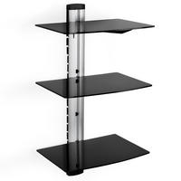 WANDREGAL ,80 x 42 x 34 cm,schwarz - Schwarz, Metall (34/80/42cm) - tectake