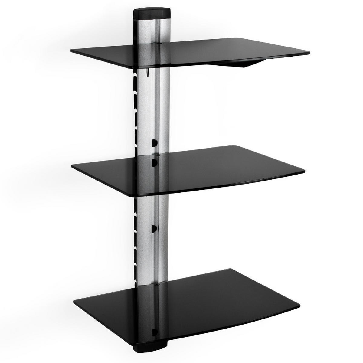 WANDREGAL ,80 x 42 x 34 cm,schwarz - Schwarz, Metall (34/80/42cm) - tectake