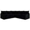 ECKSOFA VERSO L Schwarz Plüsch - Schwarz, Kunststoff/Textil (270/270cm) - MKS
