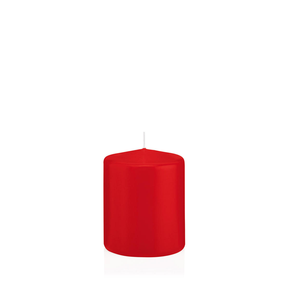 STUMPENKERZEN Rot Ø 78 x 100 mm, 8 Stück - Rot, Paraffin (8/10cm) - Wiedemann Kerzen