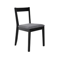 STUHL Moden mit schwarzen Holzbeinen, Polsterstuhl, Dunkelgrau - Dunkelgrau/Schwarz, Holz (45/84/45cm) - Beautysofa