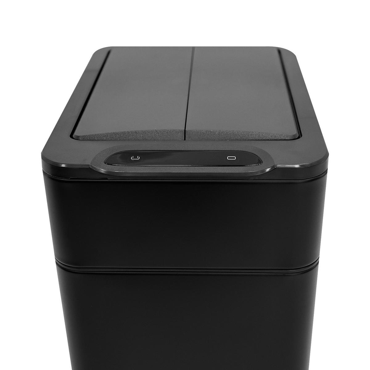 SENSORMÜLLEIMER SE40L Schwarz - Schwarz, Metall (23/65/31cm) - SVITA