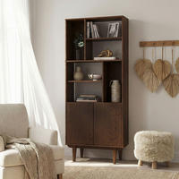 WOHNZIMMERSCHRANK SIMONA - Nussbaumfarben, Holz (80/188/37cm) - IDIMEX