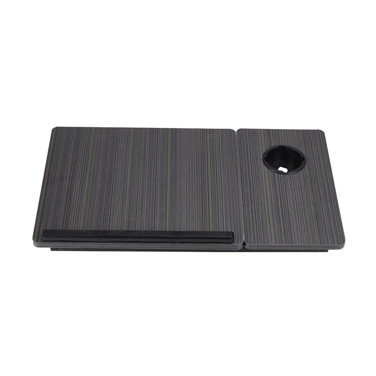 LAPTOPTISCH 56/32.5/24 cm Neigungsverstellung Klappbar Getränkehalte MDF Metall Schwarzr - Schwarz, Holzwerkstoff/Metall (32.5/56/24cm) - Livingandhome
