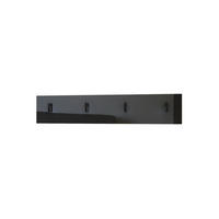 GARDEROBENPANEEL Linea Schwarz Hochglanz - Schwarz Hochglanz, Holzwerkstoff (72.5/14.5/3.5cm) - Vladon