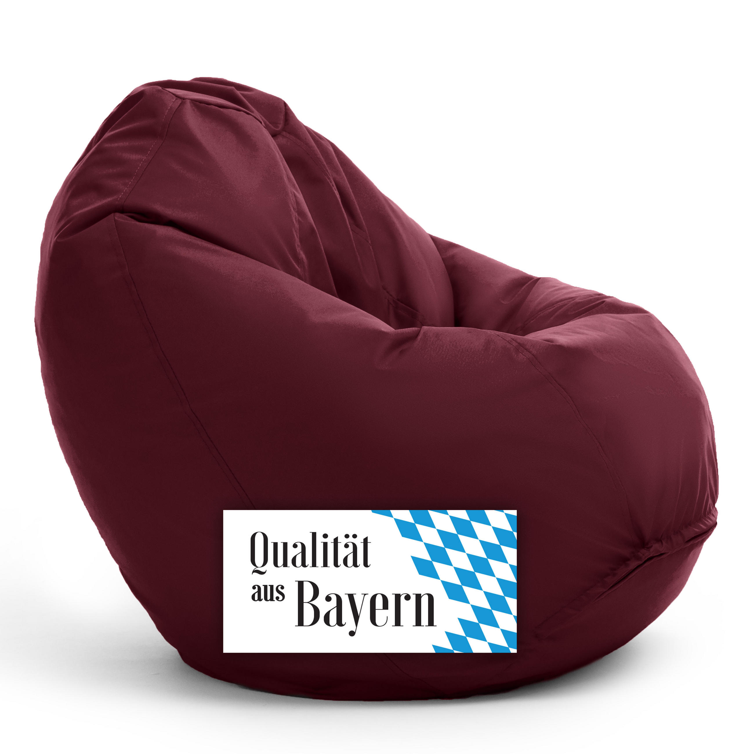 RIESENSITZSACK Classico L bordeaux, Indoor- und Outdoor Bean Bag - Bordeaux, Kunststoff/Textil (90/90/90cm) - Bruni