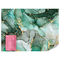 FOTOTAPETE Grüne Abstraktion Marmor Muster 400x280 - Beige/Grau, Papier (400/280cm) - Muralo