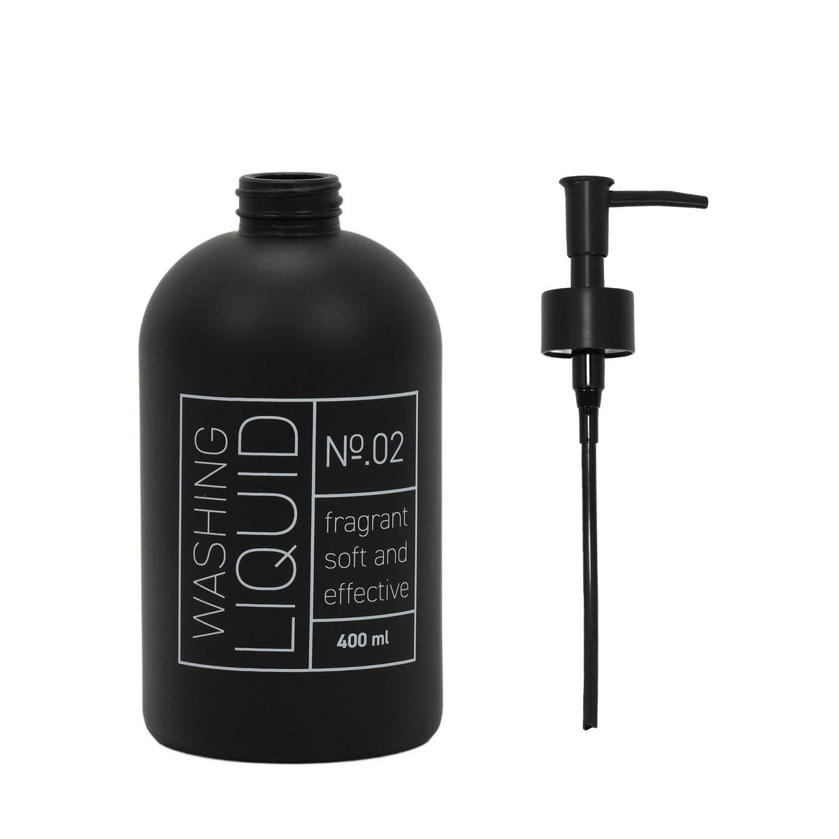 SEIFENSPENDER aus Glas 400 ml 7/7/19 cm - Schwarz, Glas (7/19/7cm) - Bathroom solutions