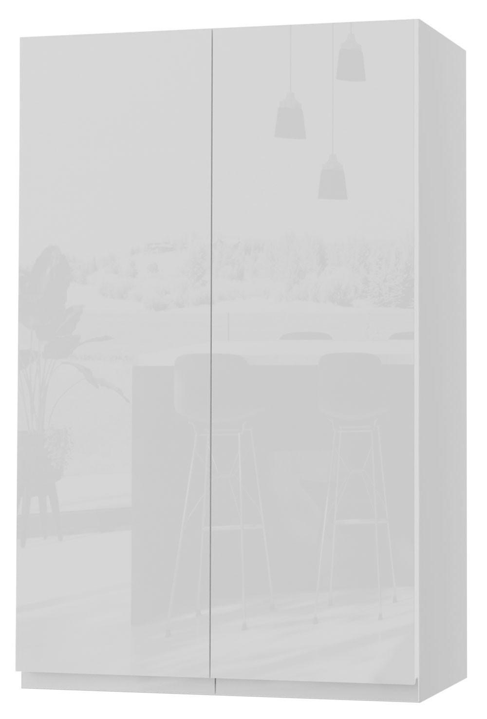 HÄNGESCHRANK Florence W4/60 Weiß / RAL 9003 signalweiß HG 60 / 32,5 / 96cm - Weiß Hochglanz/Weiß, Holz/Holzwerkstoff (60/96/32.5cm) - Feldmann-Wohnen