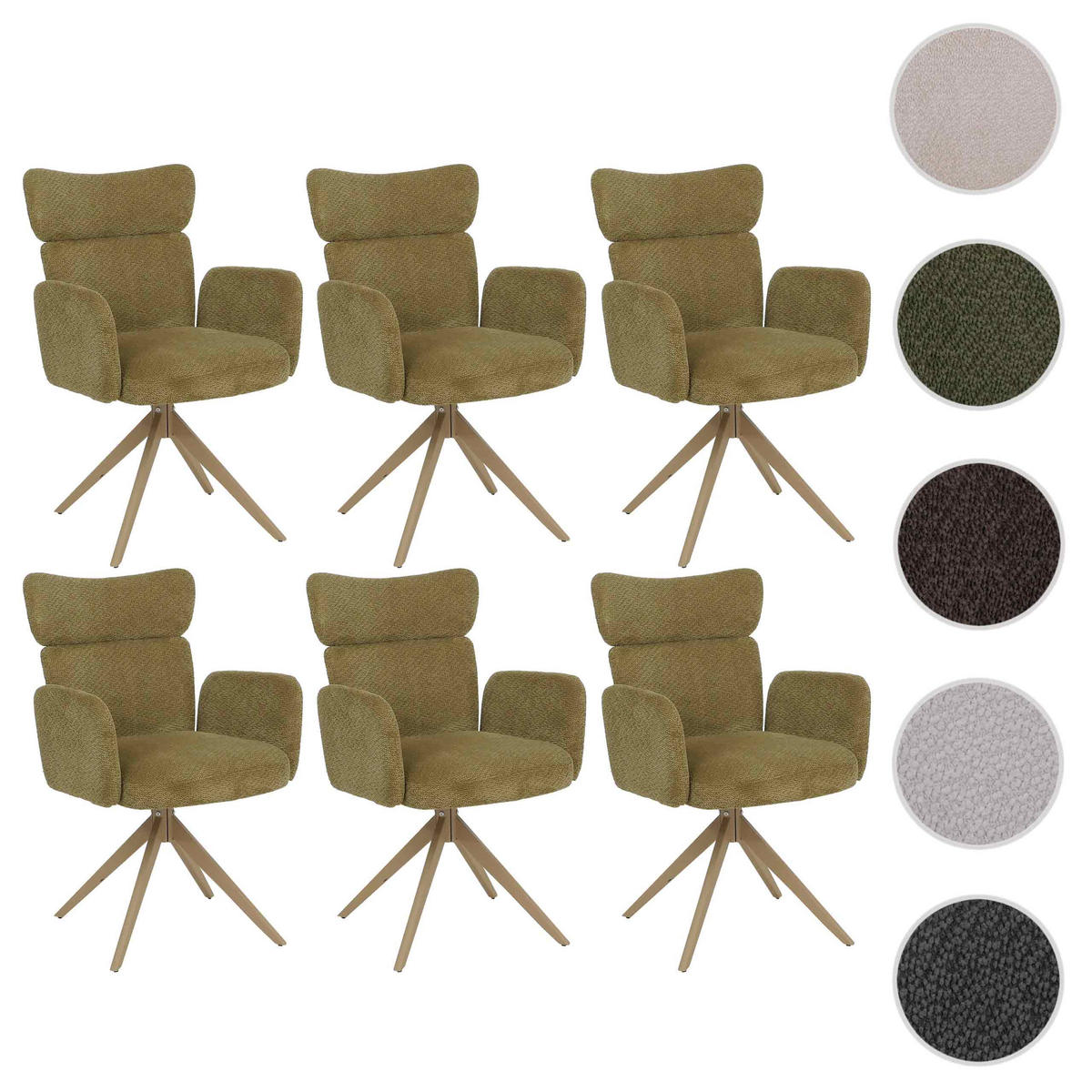 ESSZIMMERSTUHL Olive - Grün, Textil (63/92/58cm) - MCW