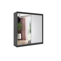 KLEIDERSCHRANK RYFLO - 200 - Schwarz|Weiß - Schwarz/Weiß, Holzwerkstoff (200/215/61cm) - ALTDECOR