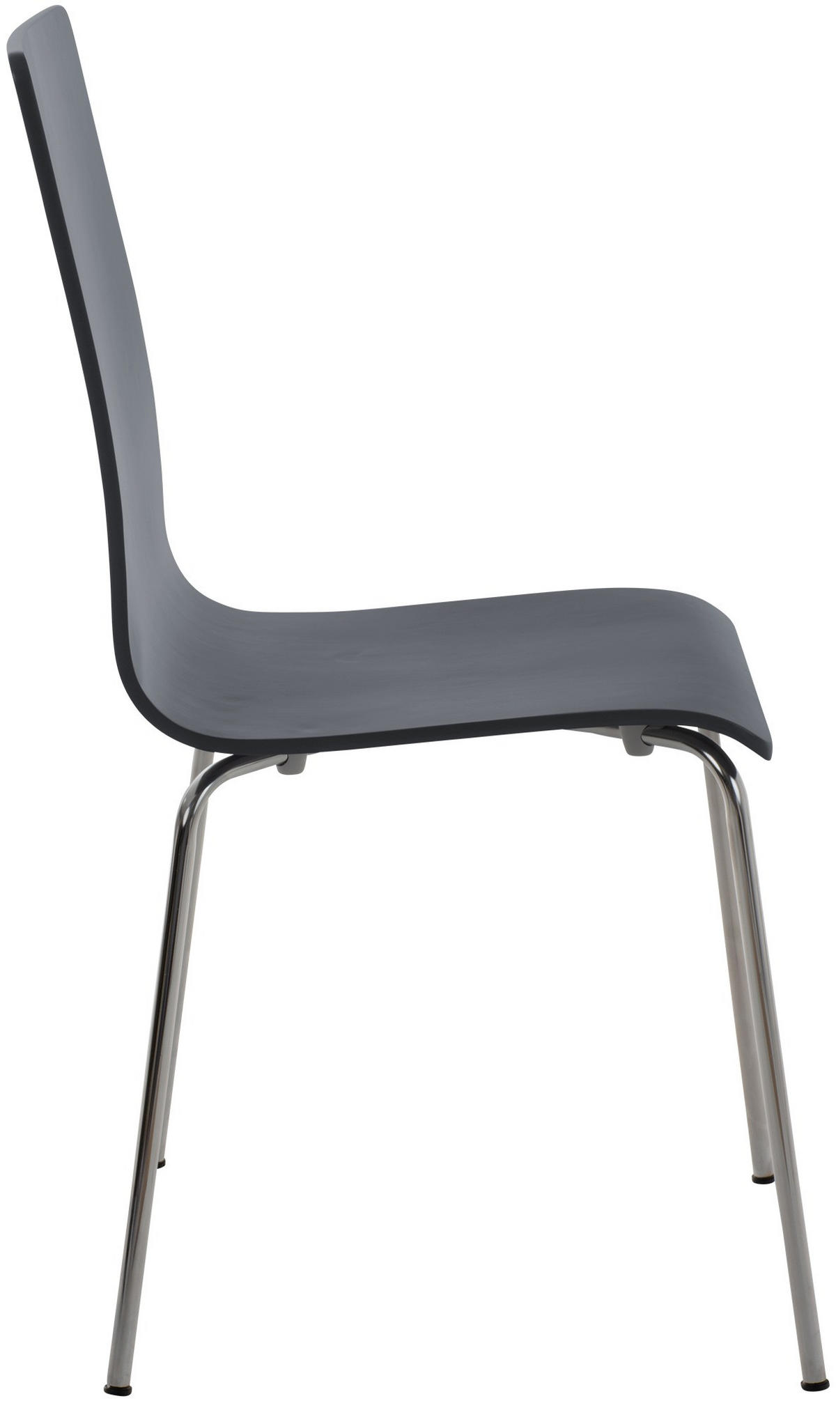 BESUCHERSTUHL 8er Set Holz grau - Grau, Holz/Metall (43/87/47cm) - CLP