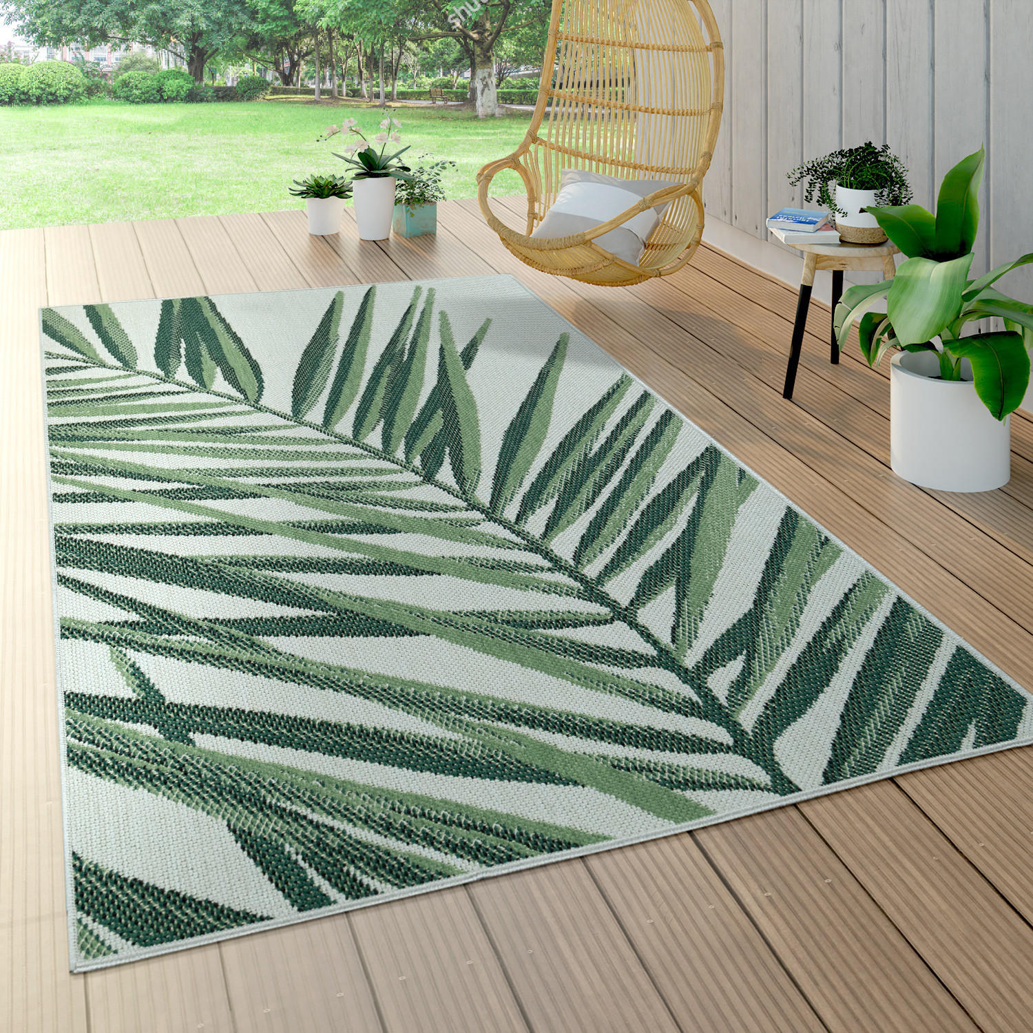 OUTDOORTEPPICH 150/150 cm Ostende 537 - Grün, Textil (150/150cm) - Paco Home
