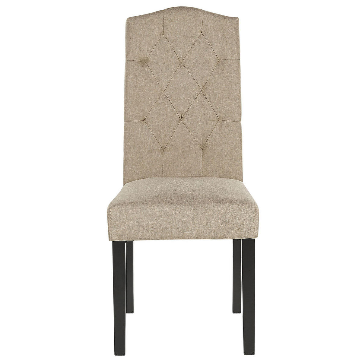 STUHL 2er-Set Polsterbezug Beige Shirley - Beige, Holz/Textil (46/103/60cm) - Beliani