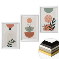 WANDBILDER 3er-Set - 40x60 cm Weißer Rahmen - Moderne Pflanzenmotive - Weiß, Kunststoff (40/60cm) - ArtPrintCave