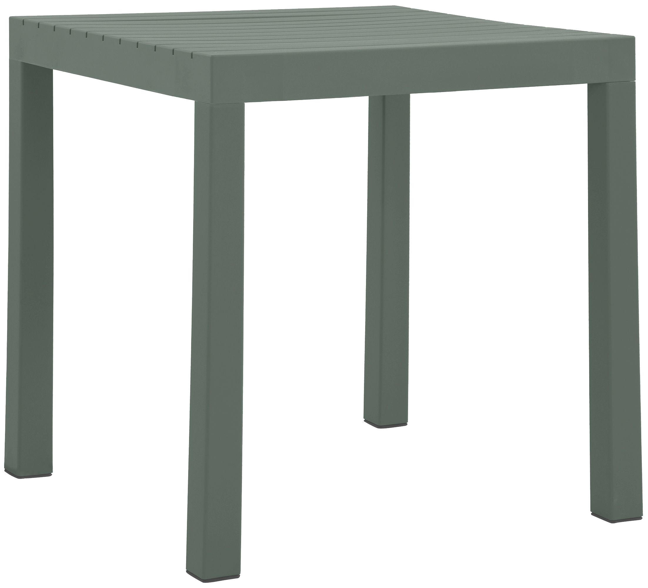 GARTENTISCH eckig 73/73/75 cm Kunststoff Oliv - Olivgrün, Kunststoff (73/73/75cm) - CLP