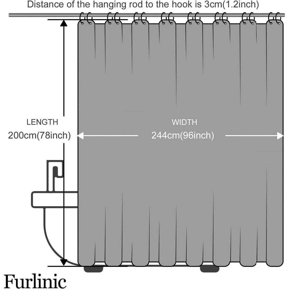 DUSCHVORHANG 244 x 200 cm Lila - Flieder, Textil (244/200cm)
