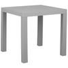 GARTENTISCH Rattanoptik hellgrau 80/80 cm Fossano - Hellgrau, Kunststoff (80/80/76cm) - Beliani