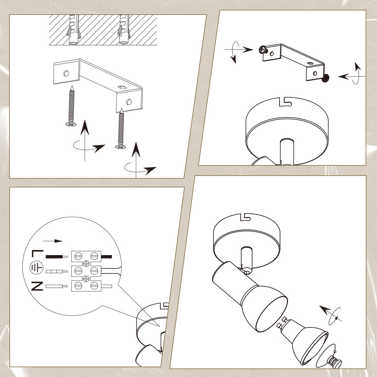 STRAHLER Gryvixa 1 Flammig 8/9/13.5 cm - Schwarz, Metall (13.5/8/9cm) - ZMH