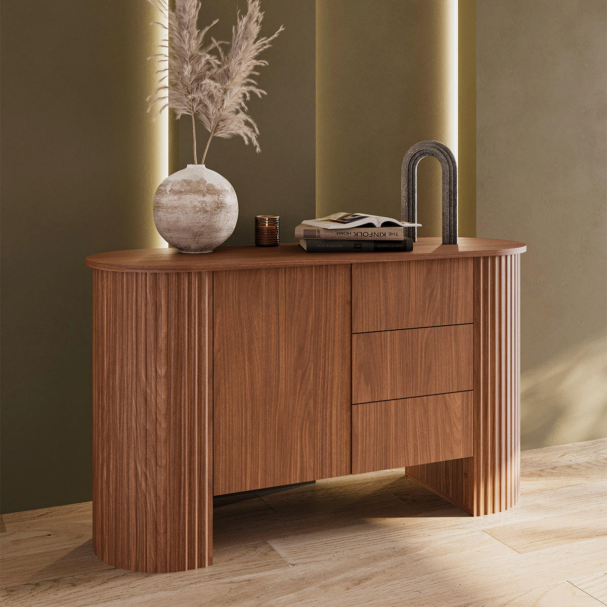 SIDEBOARD Canopée Holz - Braun, Holzwerkstoff (139/80/45cm) - Petits-meubles