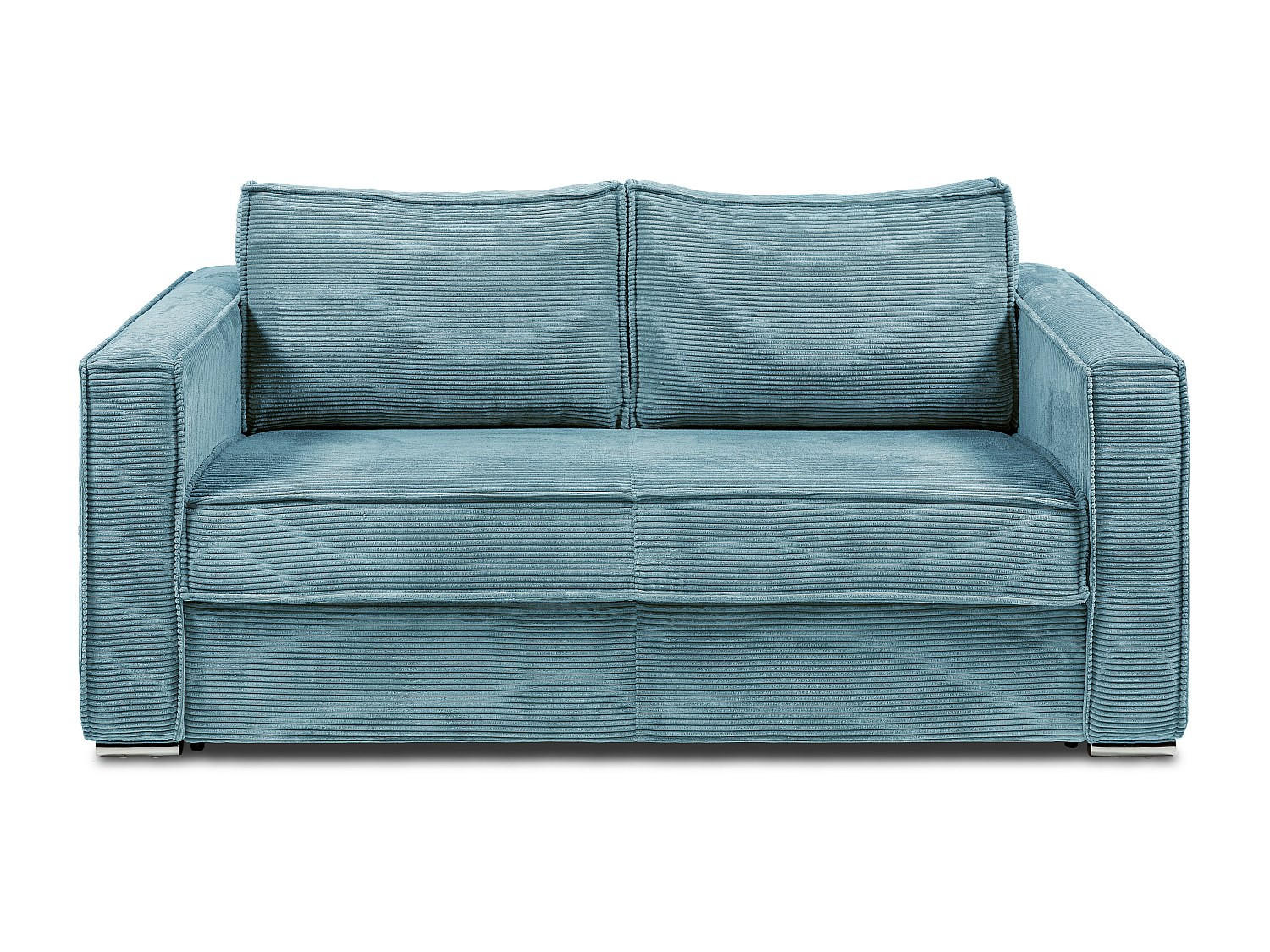 SCHLAFSOFA - 3 Personen - samt - türkisblau Loreto - Türkis, Textil (195/90/223cm) - Vente-Unique