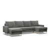 WOHNLANDSCHAFT Blank hellgrau - Hellgrau, Textil (294/92/140cm) - SIMKAM Furniture