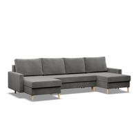 WOHNLANDSCHAFT Blank hellgrau - Hellgrau, Textil (294/92/140cm) - SIMKAM Furniture