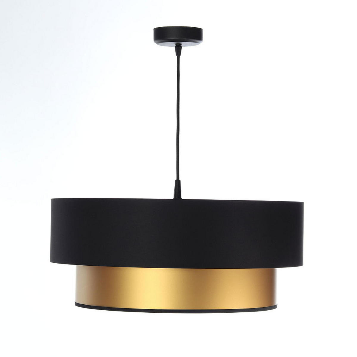 HÄNGELEUCHTE Gold 50/20 cm - Goldfarben/Schwarz, Kunststoff (50/1/20cm) - ONZENO