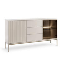 SIDEBOARD SENTIERO 154/83/39 cm mit LED 3 Schubladen und 2 Türen Kaschmir - Kaschmir, Holzwerkstoff (154/83/39cm) - MASSENO