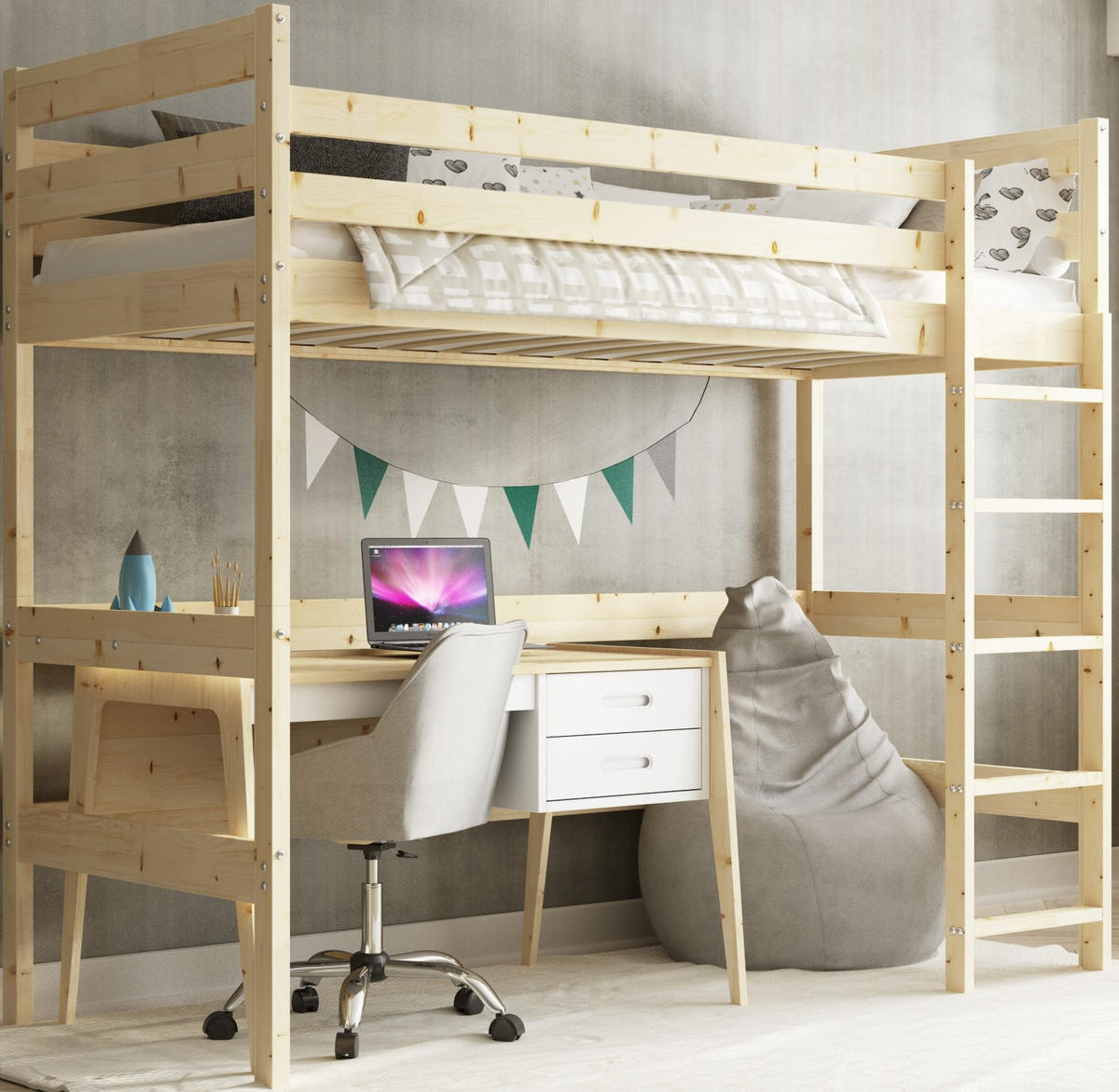 HOCHBETT Anter 200x90cm - Kieferfarben, Holz (90/200cm) - Interbeds