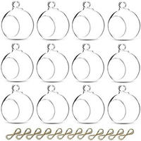 TEELICHTHALTER Glaskugel 12-teiliges Set 6 cm - Silberfarben, Glas (6.8cm)