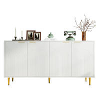SIDEBOARD 160/80/40 cm Weiß aus MDF und Spanplatte mit Soft-Close-Scharniere - Weiß, Holzwerkstoff (40/80/160cm) - OKMYHOME
