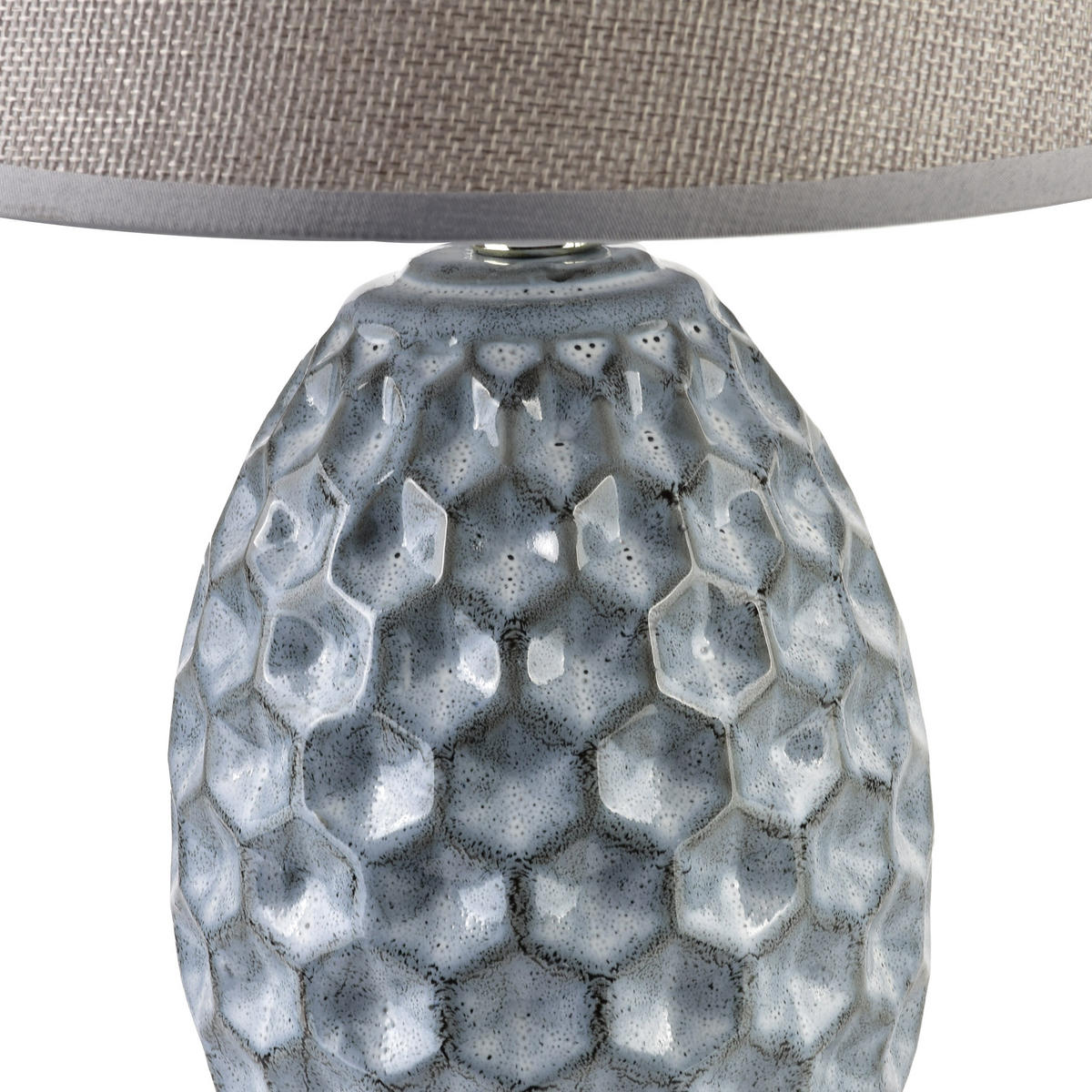 STOLNÍ LAMPA, keramika, modrá - modrá, keramika (11/11/34cm) - Mondex