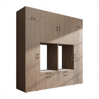 WASCHMASCHINENSCHRANK Serie 2 224cm Breit, 240cm Hoch - Eichefarben, Holzwerkstoff (224/240/67cm)