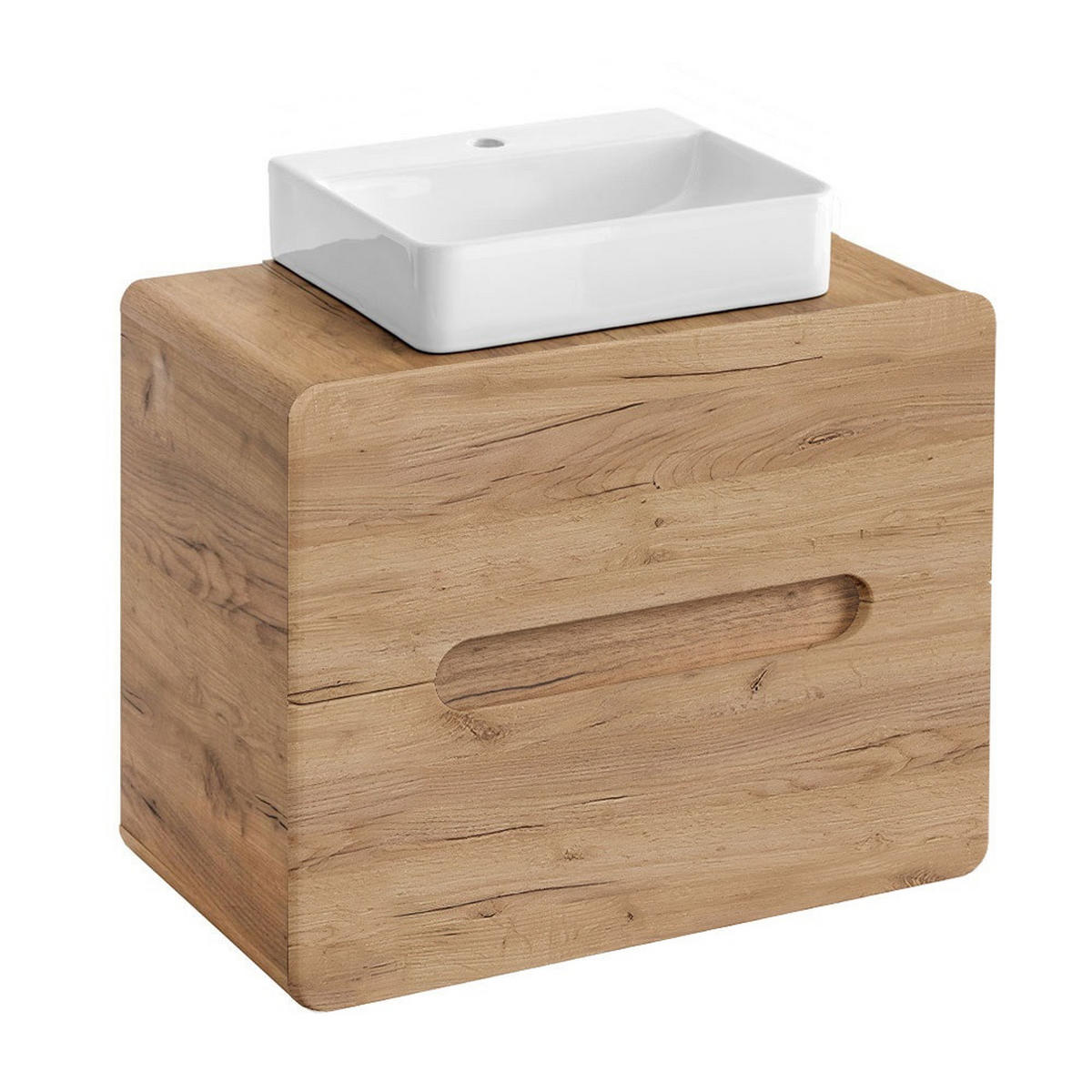 WASCHTISCH Luton-56 - Braun, Holzwerkstoff (60/67/46cm) - Lomado