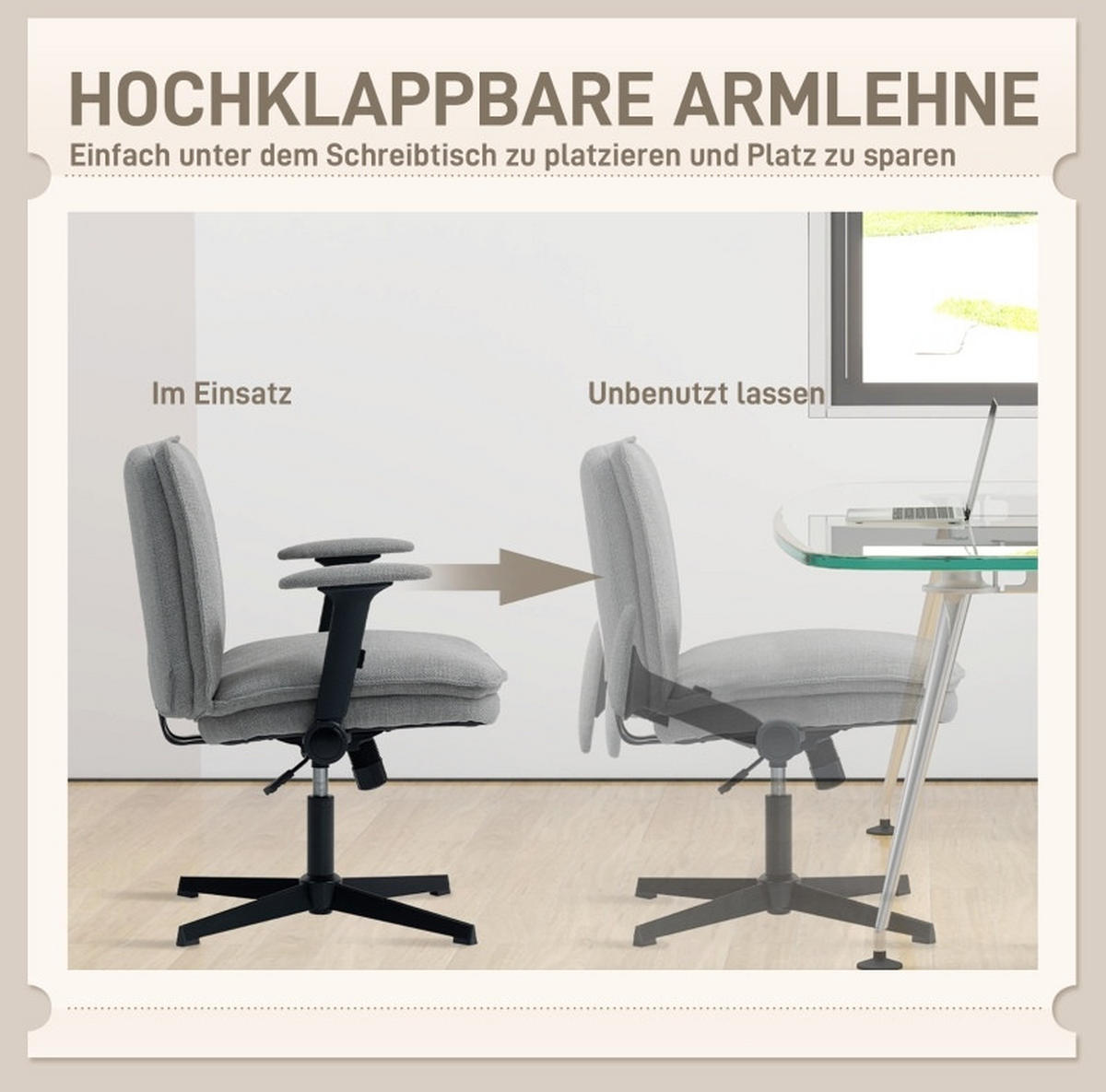 DREHSTUHL 76/85-97/70 cm Grau aus Polyester mit hochklappbaren Armlehnen - Grau, Kunststoff (70/97/76cm) - OKMYHOME