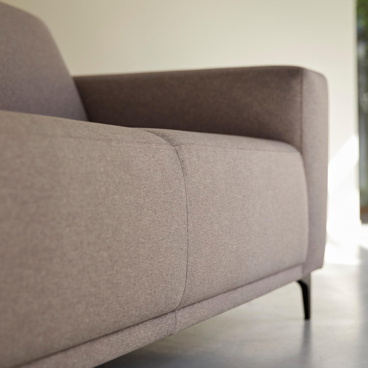 SOFA Lars Grau aus Stoff - Grau, Textil (194/80/90cm) - Tikamoon