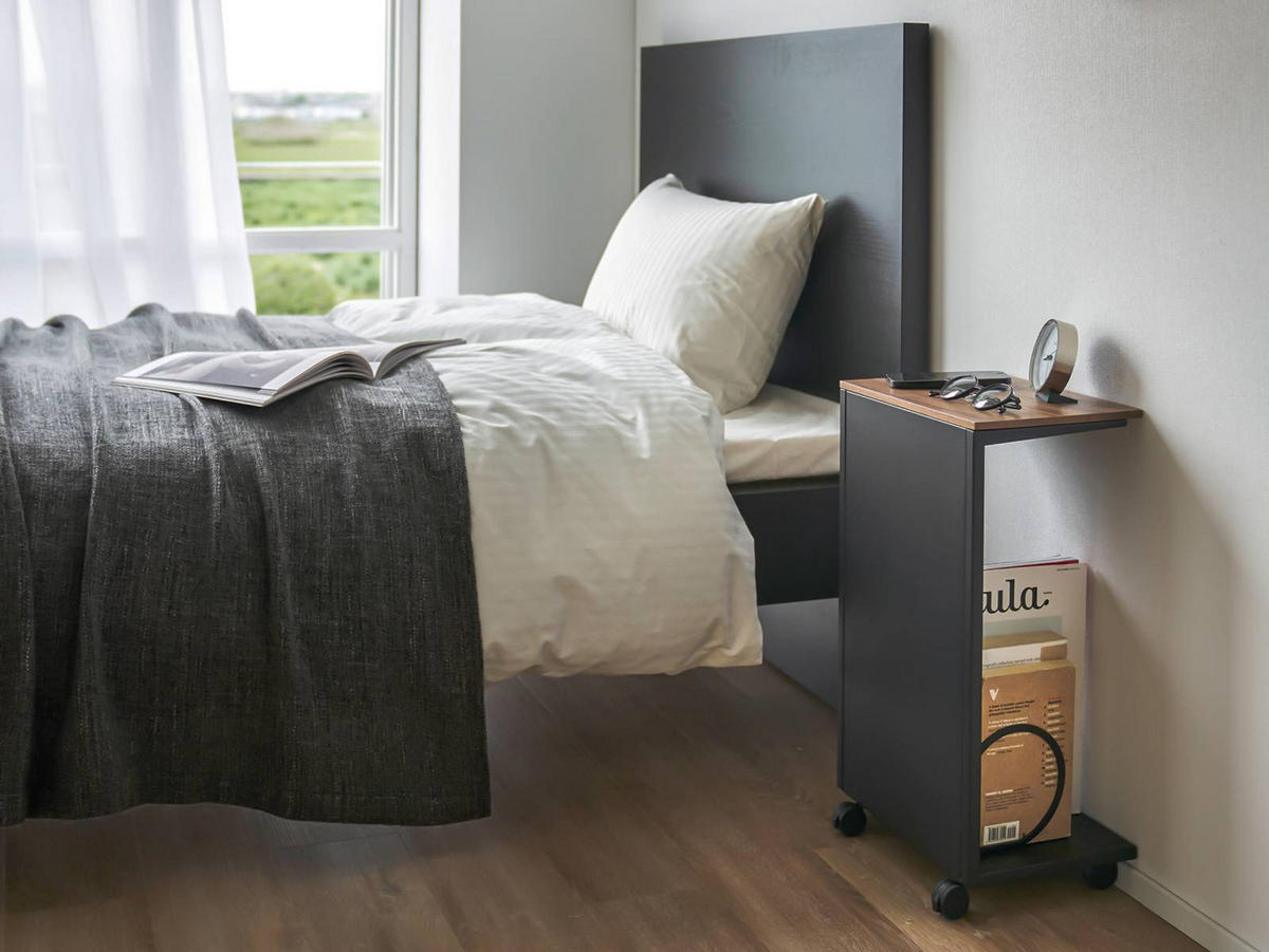 BEISTELLTISCH Tower schwarz 31/55/22 cm - Schwarz, Metall (22/31/55cm) - Yamazaki