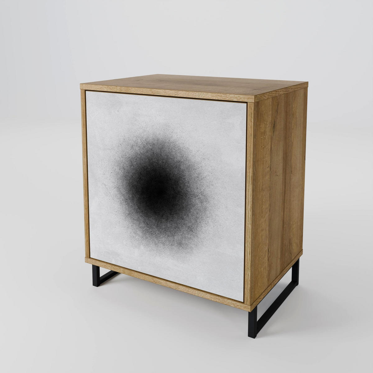 SIDEBOARD BLACK HOLE, Eichefarben, 57,5x42x57,5 cm, Ohne Füße - Eichefarben/Multicolor, Holzwerkstoff (57.5/57.5/42cm) - SpaceRebels