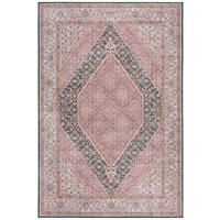 TEPPICH Waschbar HURST, orientalisch mit Medaillon, Rosa, 190 x 290 cm - Rosa, Textil (190/290cm) - KADIMA DESIGN