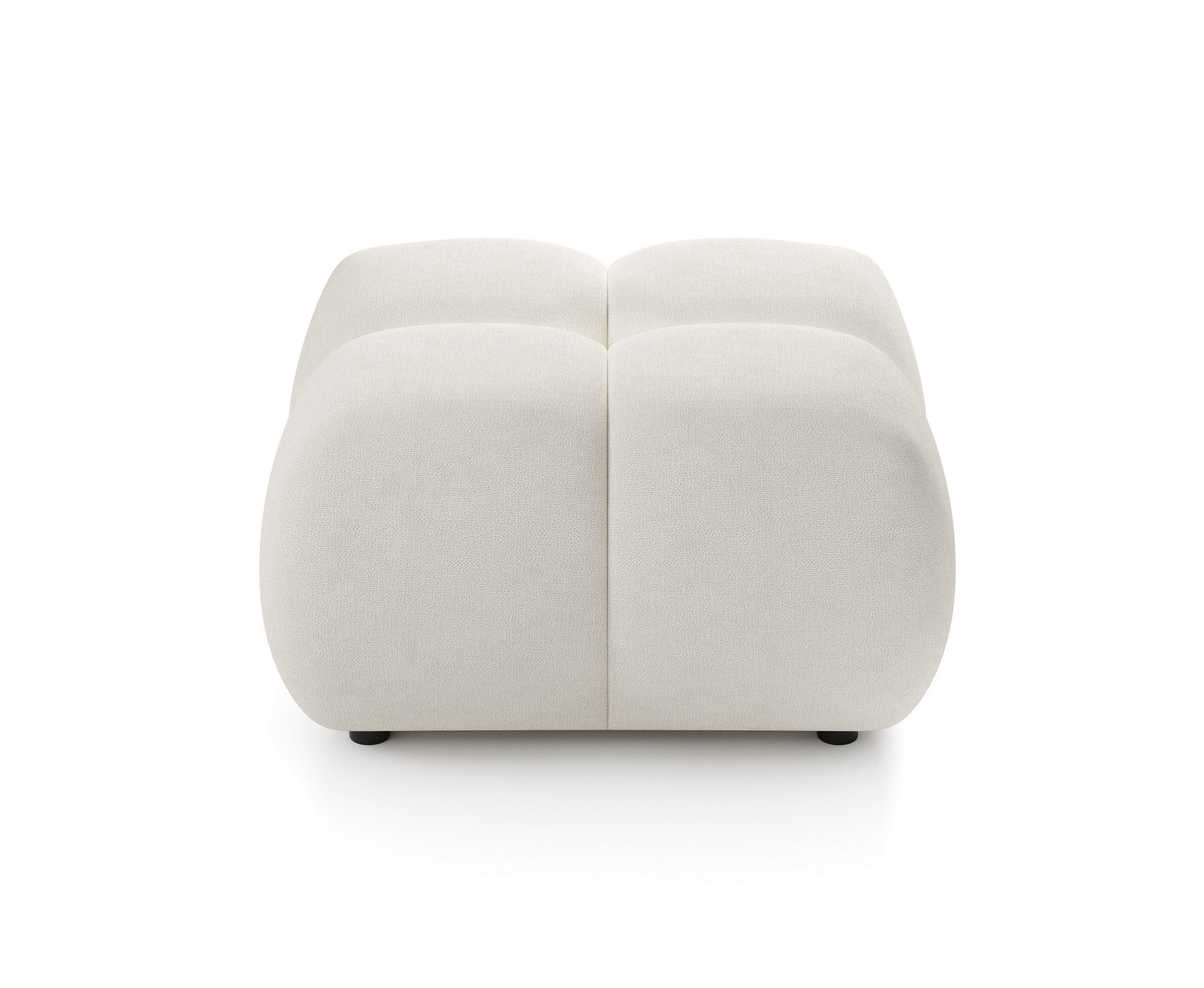 POLSTERHOCKER CORSO Modern Sitzhocker, Fußhocker Creme - Creme, Holzwerkstoff/Kunststoff (72/43.5/72cm) - MASSENO