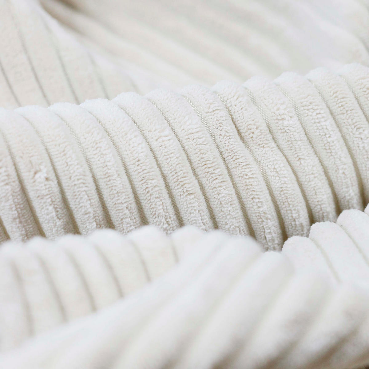 FUSSSTÜTZE Kordsamt White Dove M - Weiß, Textil (50/35/50cm) - Dreamroots