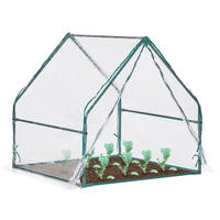 FOLIENFRÜHBEET - Transparent, Kunststoff/Metall (95/95/92cm) - Relaxdays