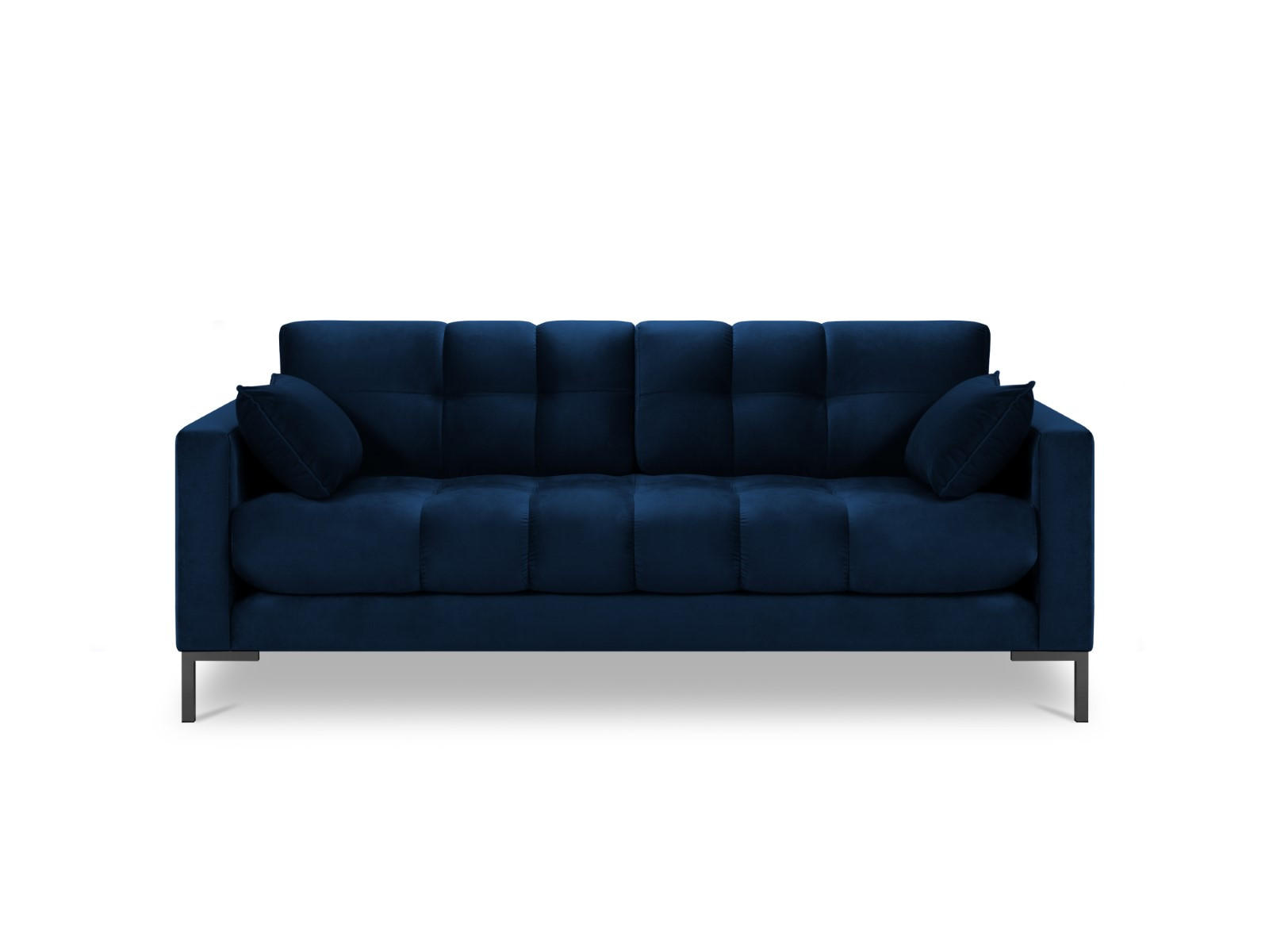 SOFA Mamaia aus Samt königsblau 3 Sitzplätze - Blau, Textil (92/75/177cm) - Micadoni