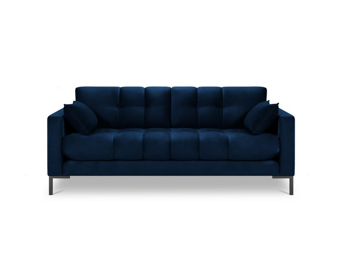 SOFA Mamaia aus Samt königsblau 2 Sitzplätze - Blau, Textil (92/75/152cm) - Micadoni